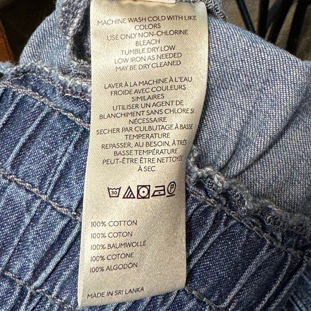 Free People WeTheFree Denim Cargo Pants Wide Leg Utility Streetwear Y2K Cotton L - Picture 12 of 13
